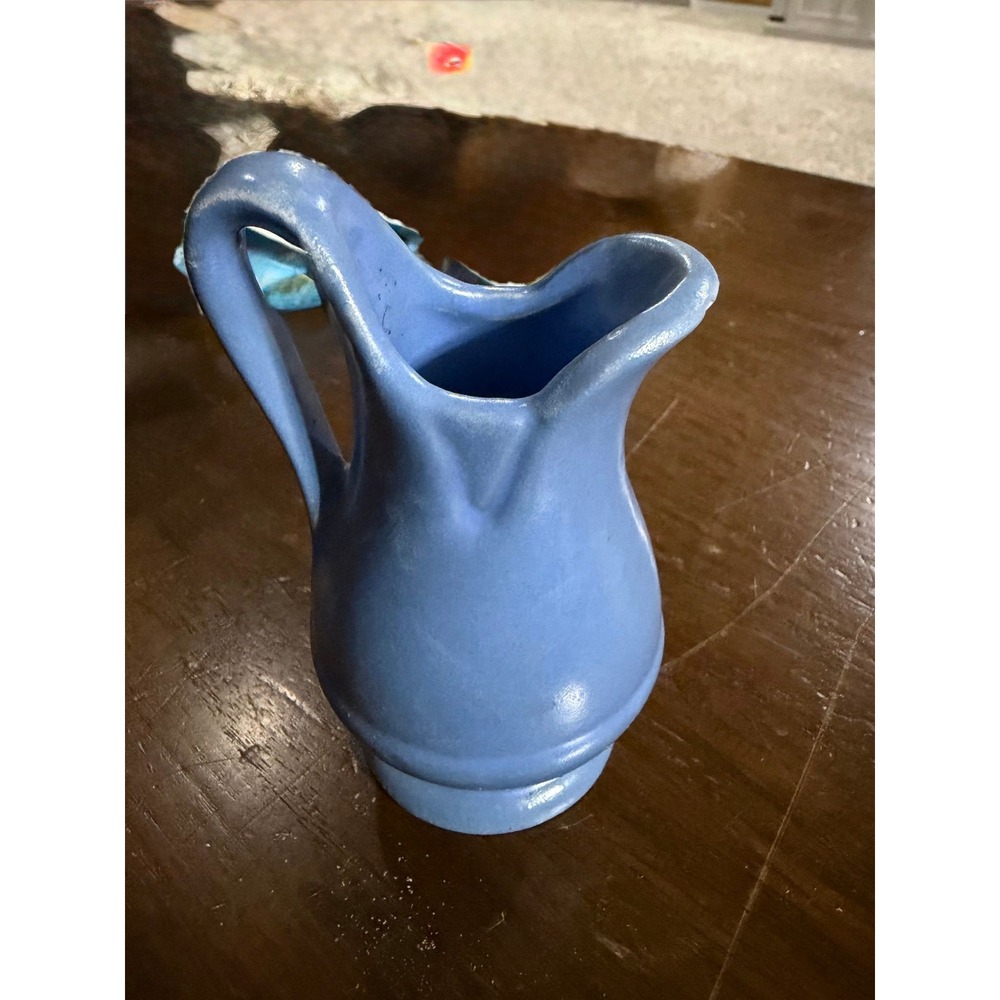 Vintage Blue Pottery Pitcher